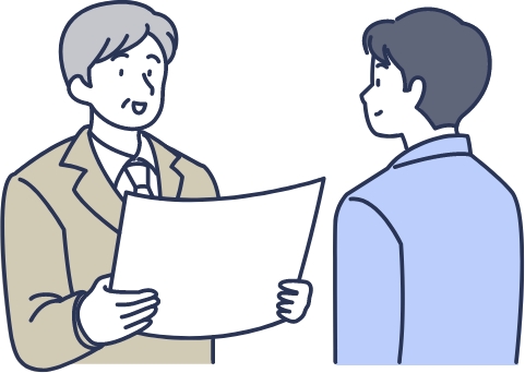 従業員を表彰しているイラスト